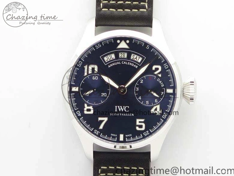 MIROTIME 0415 Versatile Big Pilot Real PR IW502703 SS YLF 1:1 Best Edition Blue Dial On Calfskin Strap A 7226